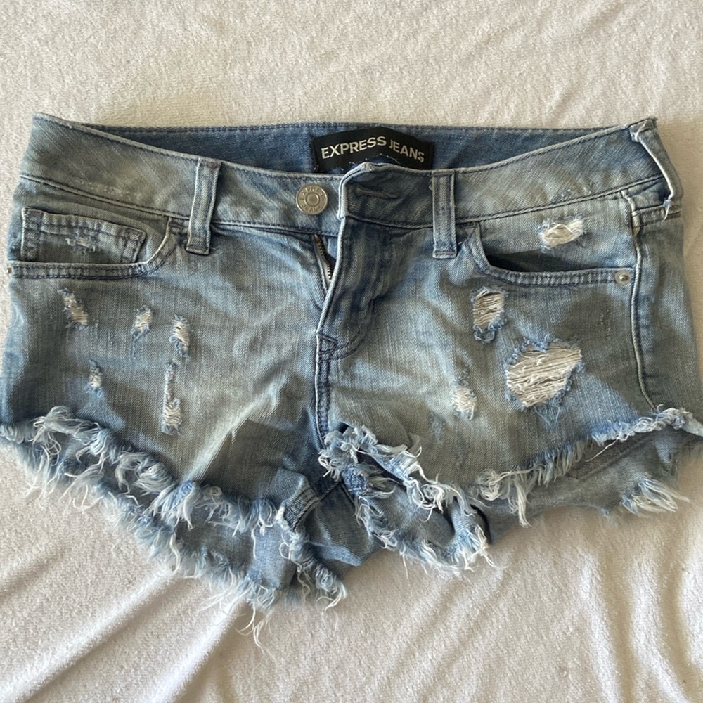 Express short jean shorts